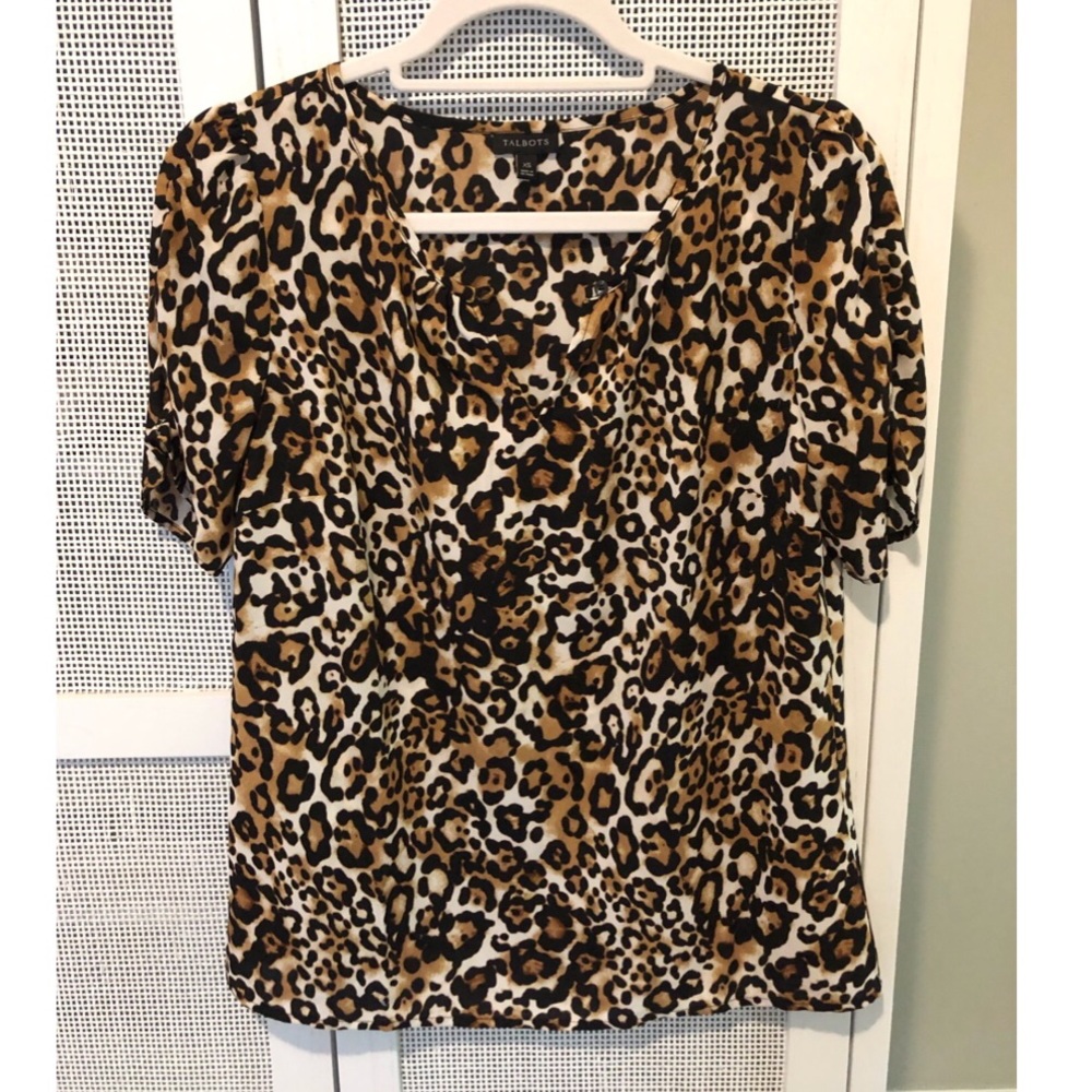 Talbots Leopard Print Blouse